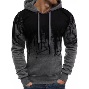 Sweat à capuche en polaire uni pour homme, coupe classique, design respirant, mélange coton/bambou/polyester, pull d'hiver à fermeture éclair - FITGO - Product Image 3