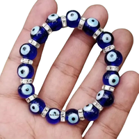 Mauvais œil pierre précieuse Bracelet en cristal fait à la main pierre Bracelet de guérison perles pierre avec Bracelet de charme