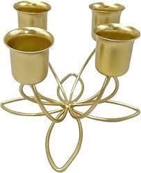 Bougeoir en or au design moderne pour la décoration de la maison, Noël, mariage, anniversaire, table, candélabre - Product Image 4