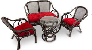 Lurdos ensemble de salon rotin moderne élégant confortable ensemble de table basse meubles durables fabriqués à la main pour la maison Villa - Product Image 5