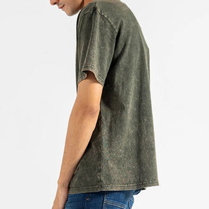 Conception personnalisée de haute qualité 100% coton Hip Hop impression poids lourd Vintage graphique Streetwear lavage à l'acide T-Shirt - Product Image 3