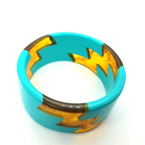 Pulsera de resina hecha a mano con estilo, brazalete acrílico transparente de color personalizado de buena calidad - Product Image 1