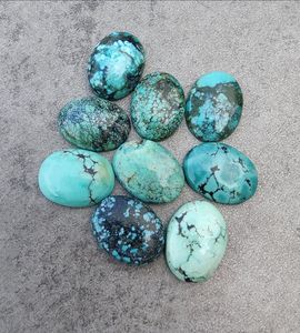 Turquesa Tibetana Natural, Gema Suelta, Cabujón de Turquesa Tibetana Natural, Grado AAA, Parte Posterior Plana, Gemas Calibradas - Product Image 4