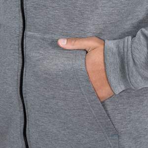 Sweat à capuche zippé coupe classique, conçu pour l'entraînement en extérieur et les activités de gym, mobilité flexible, 100% coton, chaleur fiable - Product Image 3