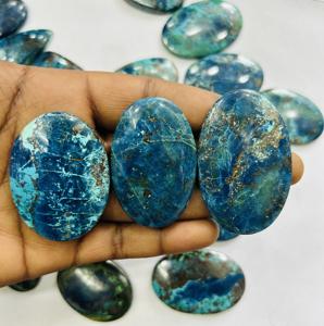 พลอยอะซูไรต์ธรรมชาติเกรด AAA + 100% อัญมณีหลวมสำหรับทำเครื่องประดับขนาดที่กำหนดเองได้ - Product Image 4