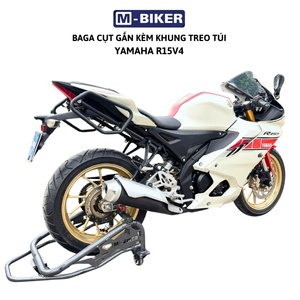 Porte-bagages arrière court en acier inoxydable R15V4 au design cyberpunk avec support de sacoche, ajustement personnalisé pour motos de rue - Product Image 2