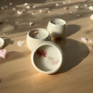 Bougie parfumée 100% faite à la main en cire de soja de haute qualité 200g dans un pot en céramique céramique faite à la main (expédition pratique) - Product Image 5