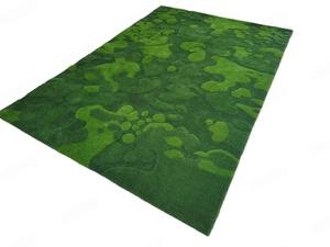 Tapis moderne fait main, tapis texturé abstrait vert |   Tapis d'intérieur à motifs organiques |   Tapis de salon |   Chambre à coucher sur mesure - Product Image 5