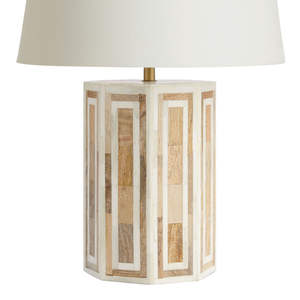 Bone Inlay Best Quality Table Lamp in White and Gold Finished BaseSide Lamp faizacraft - Product Image 3