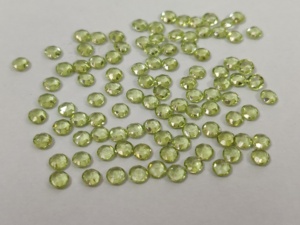 Natural Peridot Round <b>Rose</b> Cut 6mm Faceted - Loose Peridot Round <b>Rose</b> Cut <b>Top</b> Quality - Product Image 6