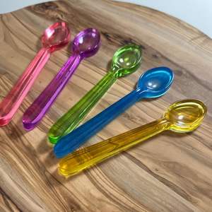 Pétalos artísticos, llamativos personalizados, hechos a mano, 100%, servidores de ensalada de resina, uso doméstico y hotelero, incluye cuchara de helado, servicio de ensalada - Product Image 1