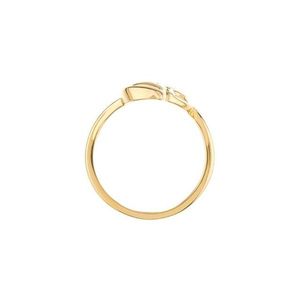 Stuller 18K Gold Plated Freeform Floral Cross-Inlay Ring 50869:104P Hip-Hop Trendy Fashion with <b>Titanium</b> and Alloy Gift - Product Image 2