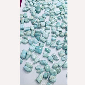 308ชิ้น Larimar ธรรมชาติ11มม. ถึง25มม. รูปไข่ลูกแพร์แฟนซี Cabochon 3870 CTS Lot คุณภาพการขาย Larimar อัญมณีหลวมเรา $310 - Product Image 4