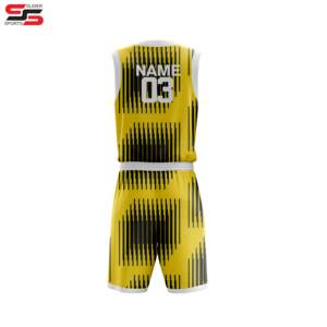 Vente en gros de maillots de basketball en tissu à mailles en polyester à séchage rapide personnalisés pour hommes uniformes de basketball réversibles de haute qualité - Product Image 2