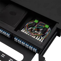 40G 100G MPO/MTP Módulo MPO MTP Montado en Rack de 19 pulgadas MPO/12F OM4 Panel de conexión de fibra óptica de 3,0mm