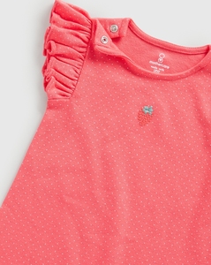 ชุดบอดี้สูทผ้าฝ้ายสำหรับเด็กผู้หญิง2ชิ้นสำหรับคุณแม่ดูแล100% ผ้าสตรอเบอรี่นุ่มสบายเป็นพิเศษ - Product Image 2