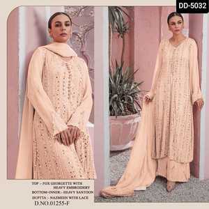 ชุดประเพณีอินเดีย งานเย็บปักถักร้อยหนักและงานลําดับ ชุด Sharara ชุดปาร์ตี้ชาติพันธุ์อินเดีย ชุดสุภาพสตรีชุดพันจาบี - Product Image 2