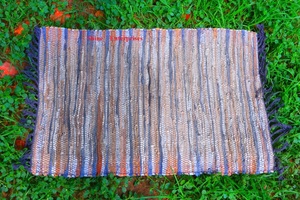 Alfombra de trapo de algodón hecha a mano tradicional India moderna de gran venta, alfombrillas de puerta hechas a mano de alta calidad - Product Image 4