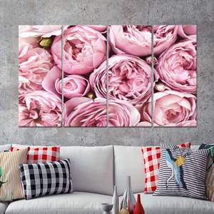 Toile imprimée : élégante décoration murale avec fleurs roses, décoration artistique moderne, toile enveloppée 4P - Product Image 1