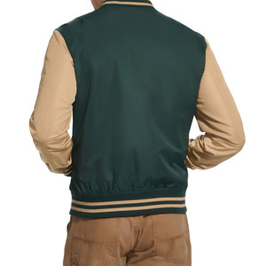 Chaqueta Varsity de Lona con Cremallera y Bolsillos Laterales, Resistente al Viento, Diseño Moderno, Calidad Premium, Venta al Por Mayor, Ribetes Elásticos - Product Image 3