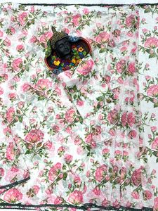 Indiase Ontwerper Orgenja Zijde <span class=keywords><strong>Saree</strong></span> Sari Blok Print <span class=keywords><strong>Saree</strong></span> Met Blouse Zijde Sari Voor Bruiloft En Speciale Gelegenheid In Bloemen