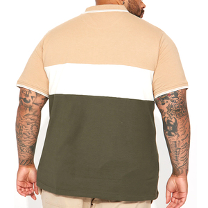 Logo sur mesure pour hommes taille plus pour polo avec manches courtes 100% coton motif solide prix de gros - Product Image 5