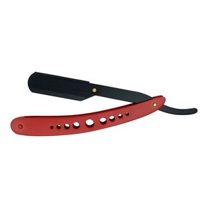 Maquinilla de afeitar recta de acero inoxidable para zurdos con tijeras de salón de borde de una sola hoja Mango de metal afilado para cortar el cabello para Peluqueros - Product Image 3