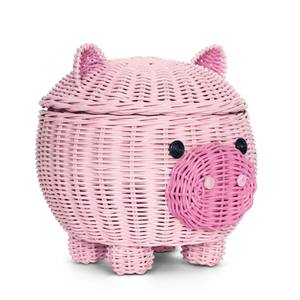 Cesta grande de ratán para almacenamiento de cerdo, decoración decorativa con tapa, de Vietnam - Product Image 2