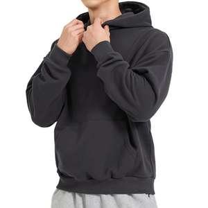Sweat-shirts à capuche en molleton uni pour hommes, surdimensionnés, lourds, d'hiver, personnalisés, en coton, 330 GSM - Product Image 1