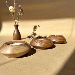 Candelabro de Madera Artístico de Primera Calidad, Decoración Única Hecha a Mano para el Hogar, Disponible en Diferentes Tamaños, Tradebyd - Product Image 1