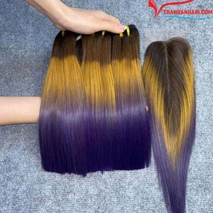 Nouvelle couleur Cheveux vierges vietnamiens lisses comme des baguettes, double trame, extensions de cheveux, tissage de cheveux, paquet de 100g, sans nœuds - Product Image 5