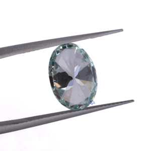 Impressionnant 3.59 Carat Ovale Vert Intense Labgrown Diamant VVS1 Clarté avec Diamant Blanc Fantaisie pour les Applications de Fabrication de Bijoux - Product Image 5