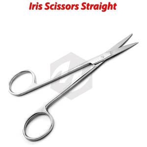 Tijeras de goma Iris rectas de 4,52 pulgadas de acero inoxidable de alta calidad, proveedor a granel, instrumentos médicos quirúrgicos de ortodoncia Dental - Product Image 2