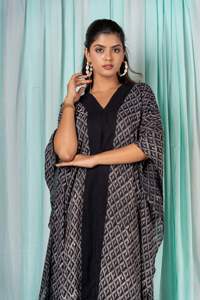 Latest Designer 2026 Hot Seller Fashionable Women Elegant Long Loose Fitted Block Printed Casual Kaftan Summer Women Dress - Product Image 4