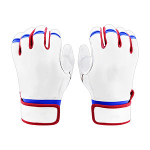 Nouveau design de dragonne extensible Conception de logo personnalisé Gants de frappe de baseball en cuir respirants à quantité minimale de commande basse - Product Image 3