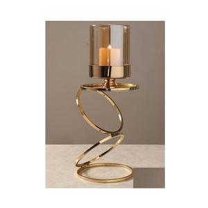 Soporte de vela decorativo de diseño elegante de nueva llegada, candelabro de anillo de metal de alta calidad para soporte de vela de Venta caliente - Product Image 1