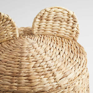 Panier de rangement en osier tissé à la main au design créatif, en forme d'animal, pour le rangement des jouets d'enfants, décoration de la maison - Product Image 6