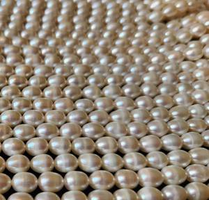 Cuentas de perlas de agua dulce cultivadas naturales indias, hebras blancas sueltas sin tratar para la fabricación de joyas, efectos ópticos, cambio de piedras preciosas - Product Image 2