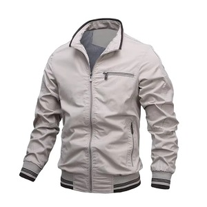 Men's <b>Zip</b> <b>Up</b> <b>Jacket</b> Stand Collar Windproof Breathable Casual Outerwear for Autumn Outdoor Wear - Product Image 4