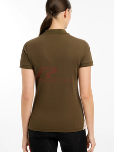 Haute qualité femmes équitation haut en gros gestion de l'humidité léger confort stretch mélange texture douce pratique équestre - Product Image 6