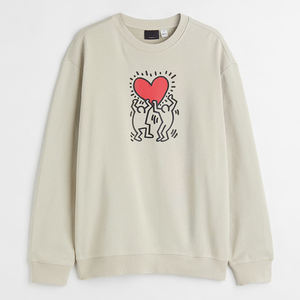 Sweat-shirts décontractés à manches longues pour hommes, personnalisés en gros, avec logo imprimé, en polyester/coton, teinture unie, pour la saison de printemps - Product Image 1