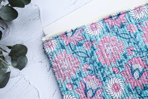 El yapımı iş Vintage çiçek kapitone pamuk dizüstü bilgisayar kılıfı hafif su geçirmez Tablet kılıfı 13 15 inç yastıklı kılıf için - Product Image 2