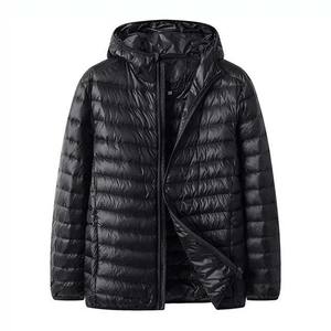 <b>Men's</b> Lightweight Puffer Jacket with Custom Hood High Street Style Winter Outdoor <b>Coat</b> with Zipper Closure OEM Service - Product Image 2