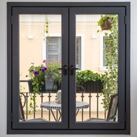 Fenêtres à battant à double vitrage Portes en verre trempé Pliable Style ouvert Rideau à persiennes Écran magnétique-Solution de conception graphique