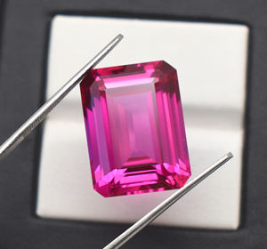 31,70 CTS AAA Flawless Ceylon Pink Sapphire Gemstone, 20X15mm Pink Sapphire Octagon Loose Gemstone Nice Lustre Quality For Ring - Product Image 2