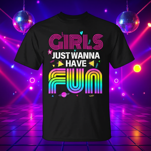Camiseta retro de los años 80 con estampado de Girls Just Wanna Have Fun, unisex, talla para adultos S M L XL XXL - Product Image 3