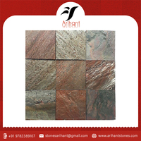 Tuiles en ardoise de cuivre naturel de qualité supérieure, tuiles en pierre pour revêtement de sol, revêtement mural et aménagement paysager extérieur