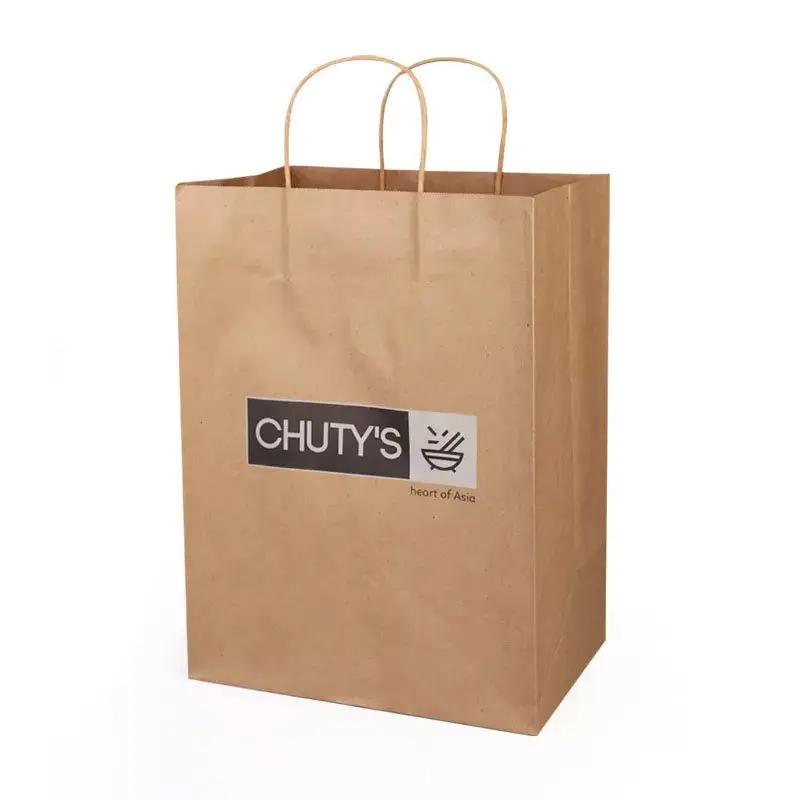 Paper Gift Paper Shopping Packing Custom Kraft Paper Bag Printed Logo