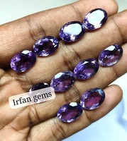Prix d'usine en gros de haute qualité afrique du sud 100% améthyste naturelle à facettes coupe ovale pierre précieuse en vrac pour la fabrication de bijoux