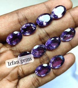 Prix d'usine en gros de haute qualité afrique du sud 100% améthyste naturelle à facettes coupe ovale pierre précieuse en vrac pour la fabrication de bijoux - Product Image 4